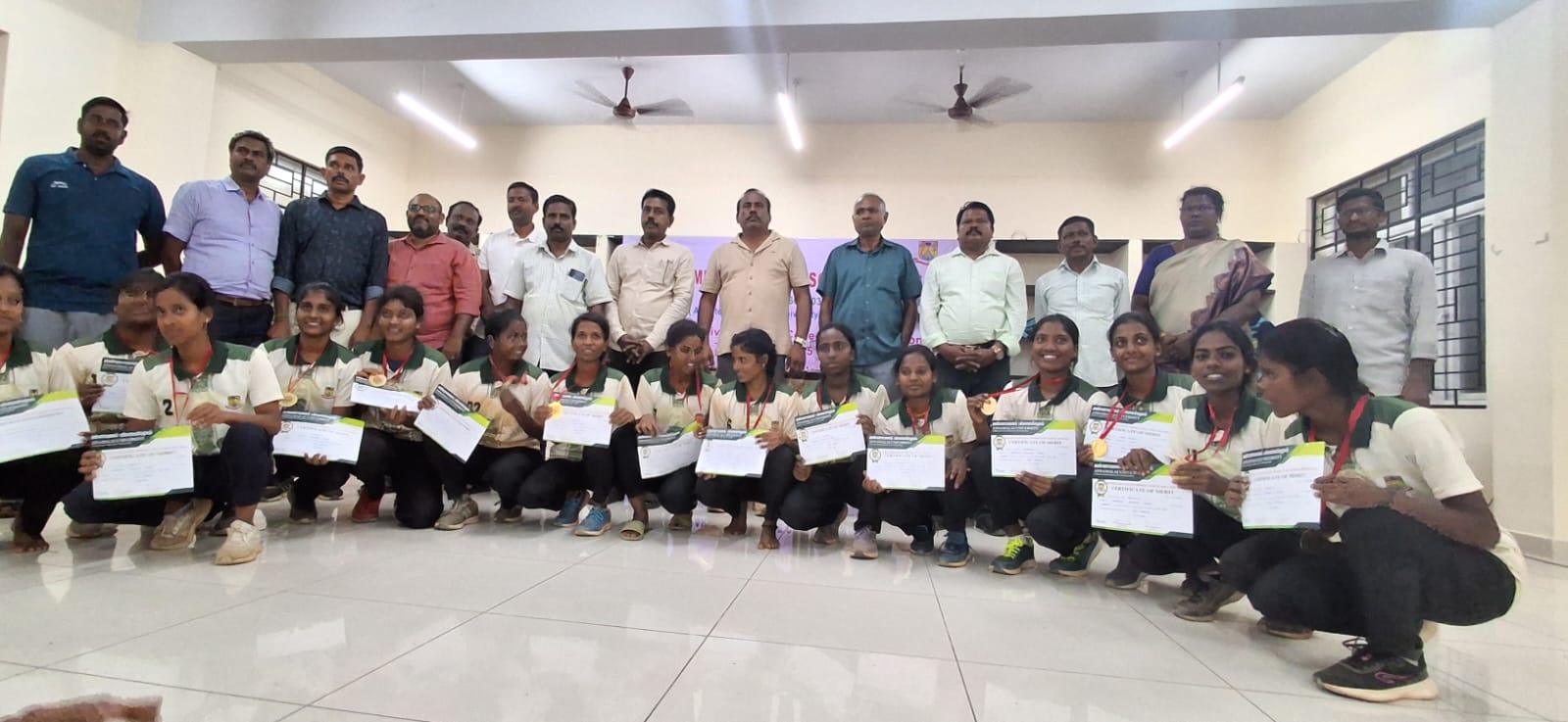 Our institution conducted an inter-college kho-kho tournament at the college campus in Vadalur.